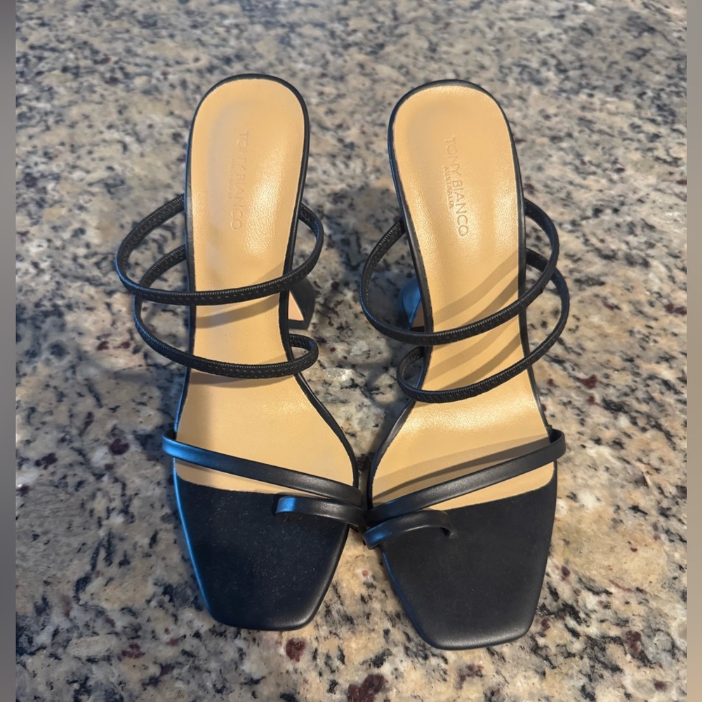 NWOB Stellar Black Capretto Heels Black 7